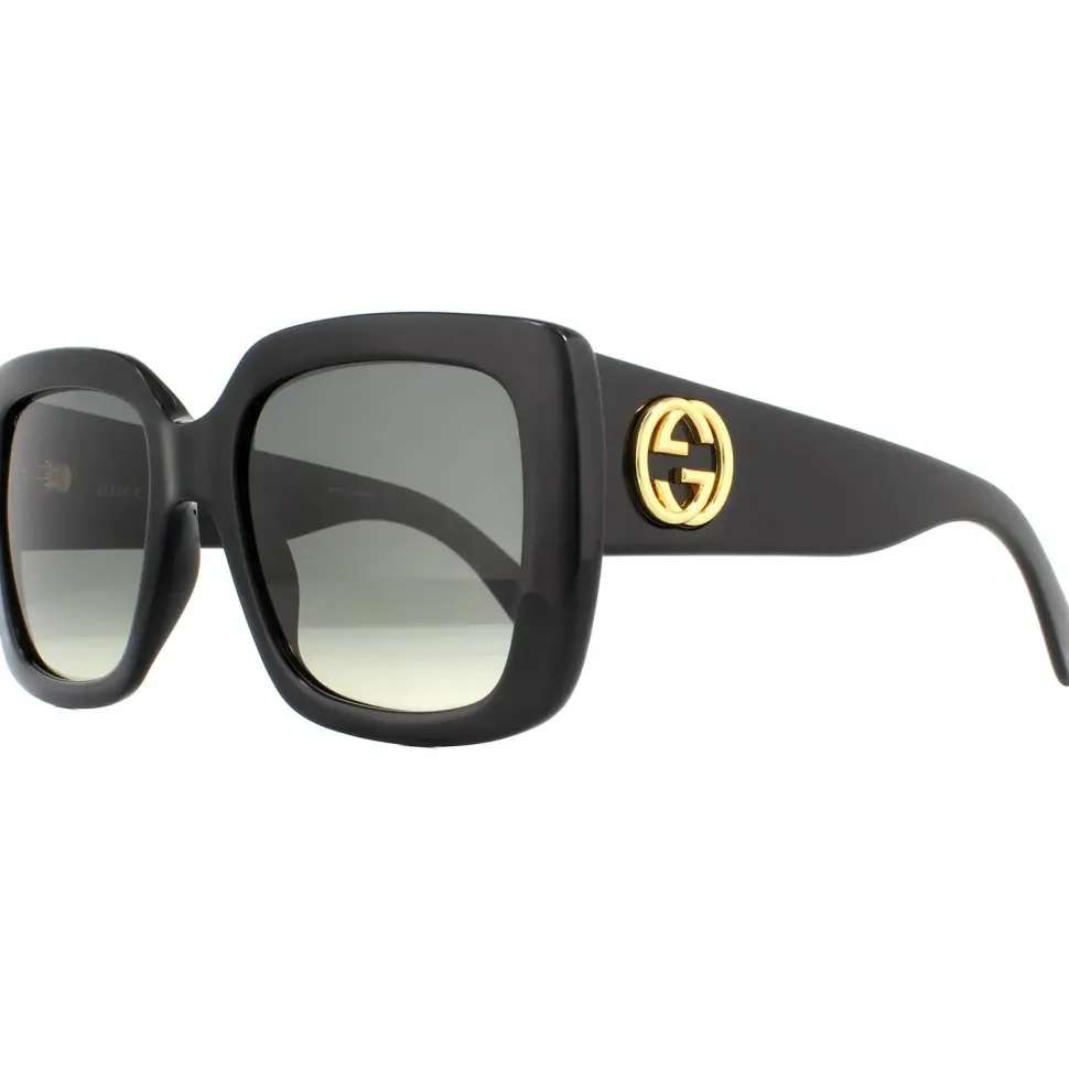 Square Black Grey Gradient Sunglasses GG0141SN