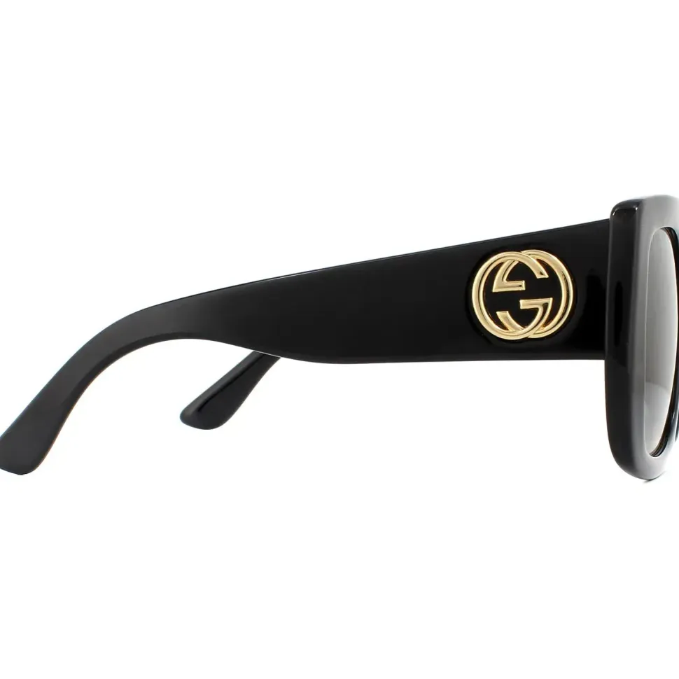 Square Black Grey Gradient Sunglasses GG0141SN