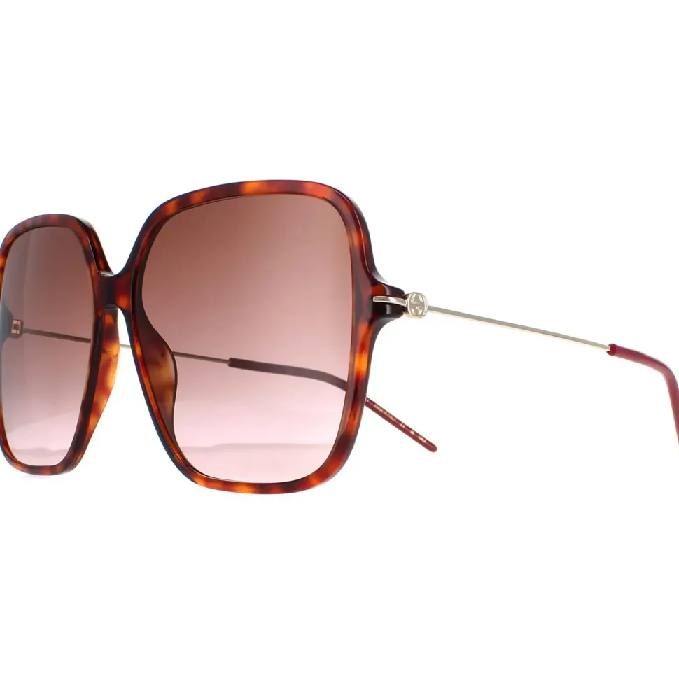 Square Dark Havana Brown Gradient GG1267S