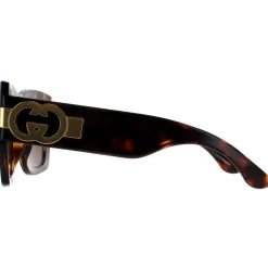Square Dark Havana with Gold Brown GG1688S