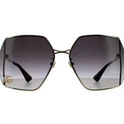 Square Gold Grey Gradient Sunglasses