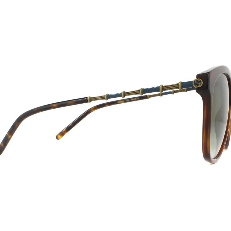 Square Havana Green Gradient Sunglasses