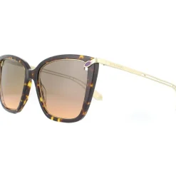 Square Havana Orange Gradient Light Grey Sunglasses