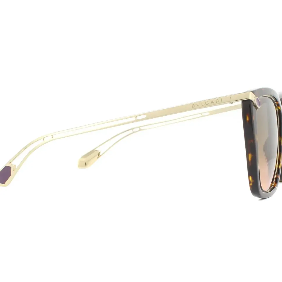 Square Havana Orange Gradient Light Grey Sunglasses