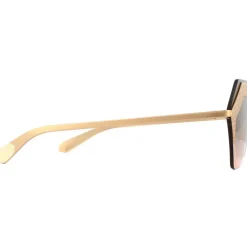 Square Matte Rose Gold Orange Gradient Light Grey Sunglasses