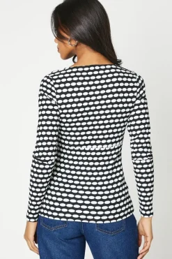 Square Neck Long Sleeve Top