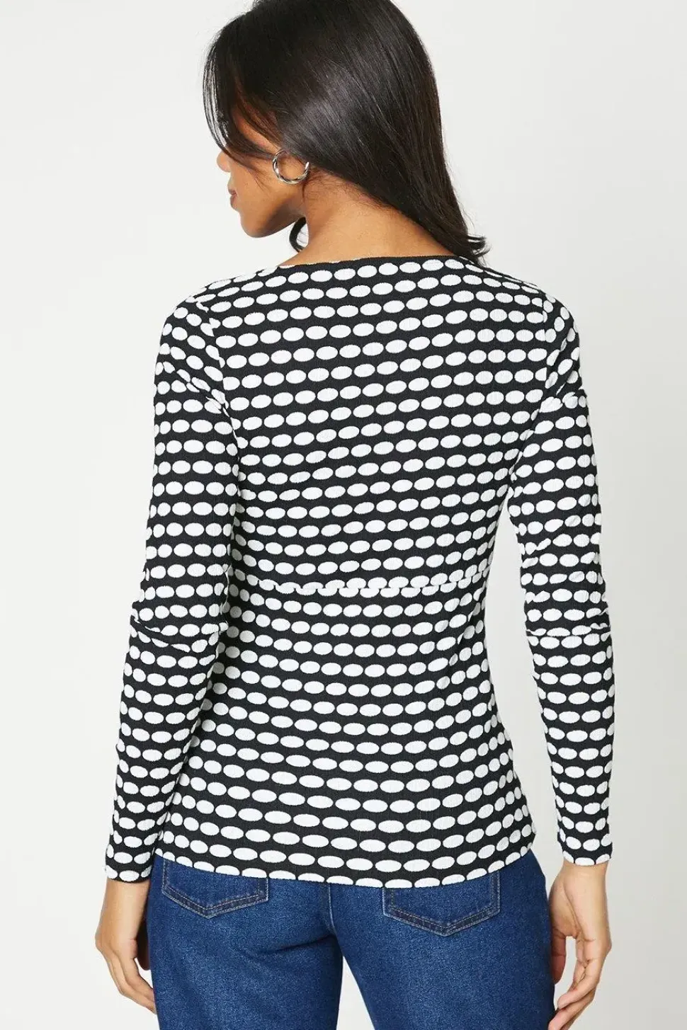 Square Neck Long Sleeve Top