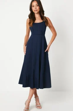Square Neck Midi Dress