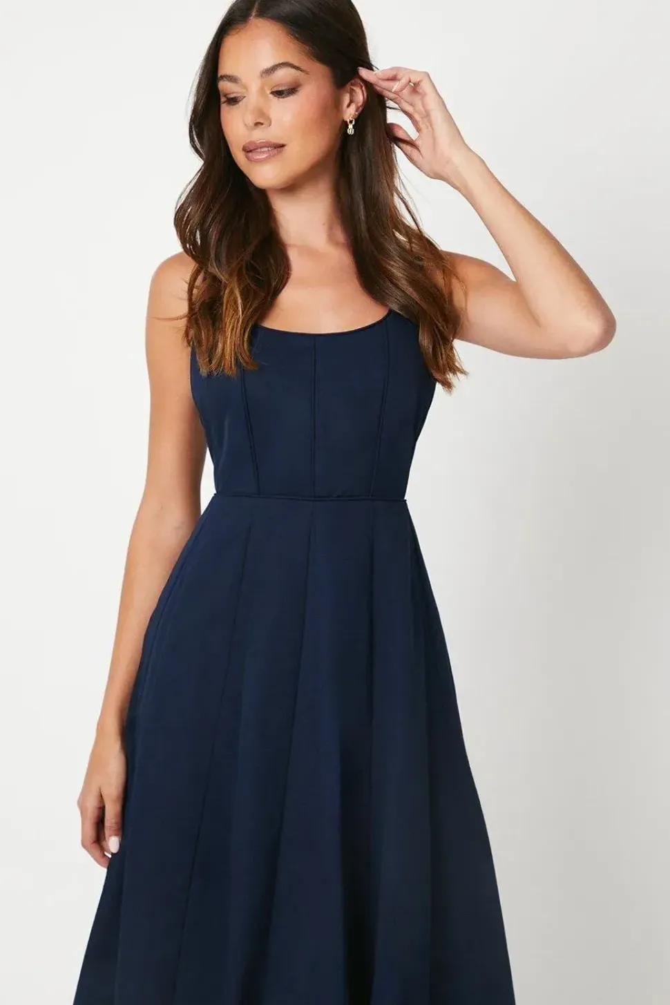 Square Neck Midi Dress