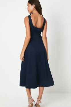 Square Neck Midi Dress