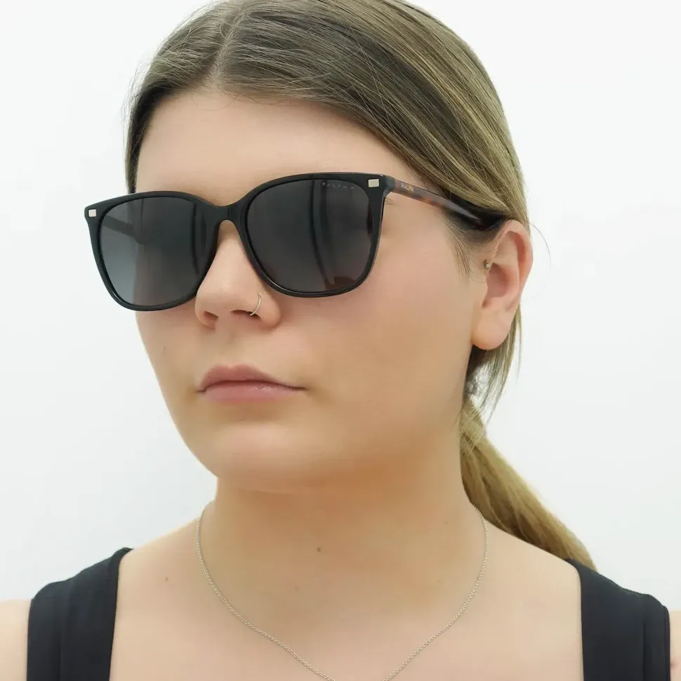 Square Shiny Black with Havana Grey Gradient Polarized RA5293