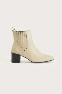 Square Toe Leather Chelsea Boots