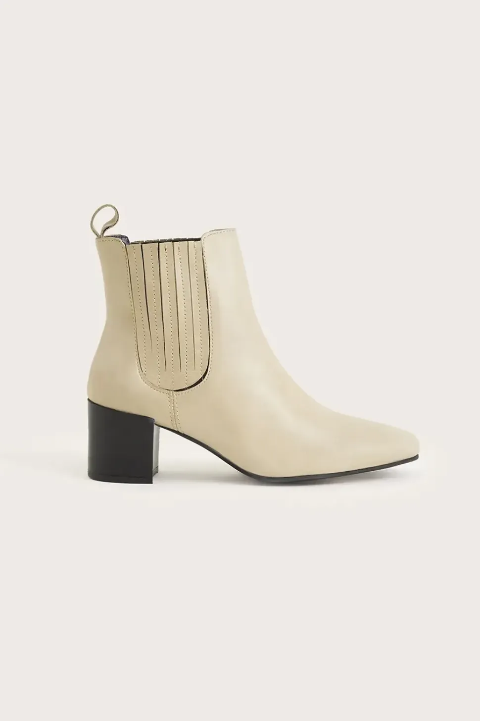 Square Toe Leather Chelsea Boots