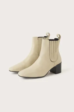 Square Toe Leather Chelsea Boots