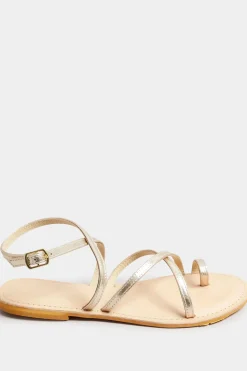 Standard Fit Cross Strap Leather Sandals
