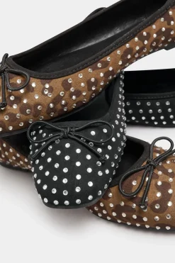Standard Fit Diamante Ballerina Pumps