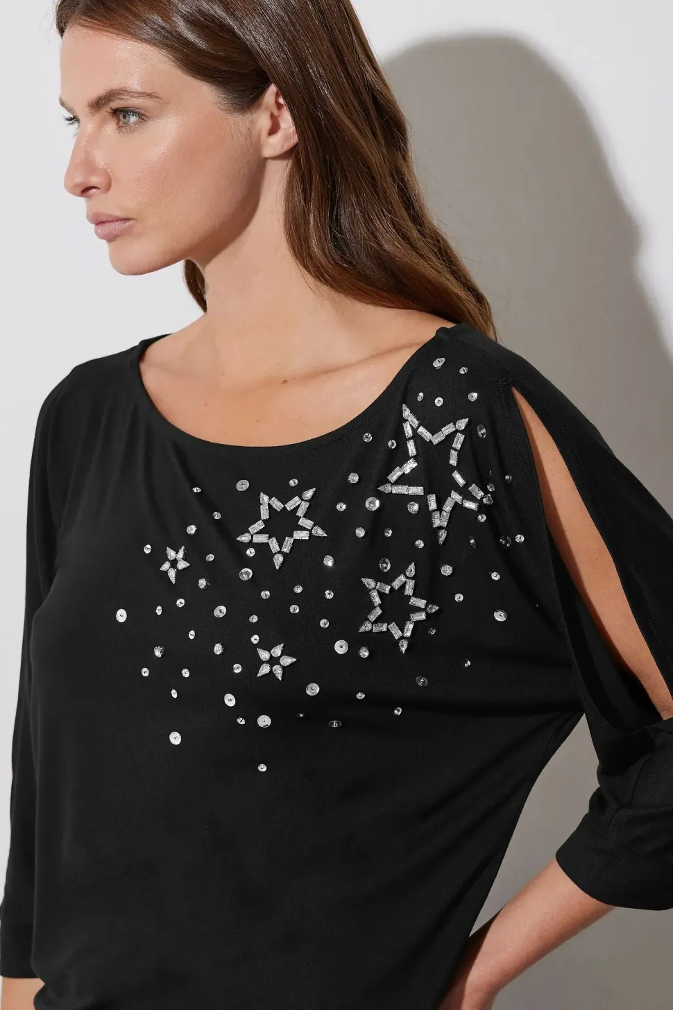 Star Diamante Embellished Top