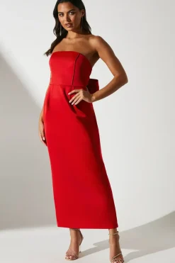 Statement Bow Black Tie Maxi Dress