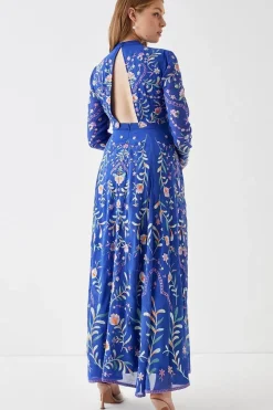 Statement Embroidered Midi Dress