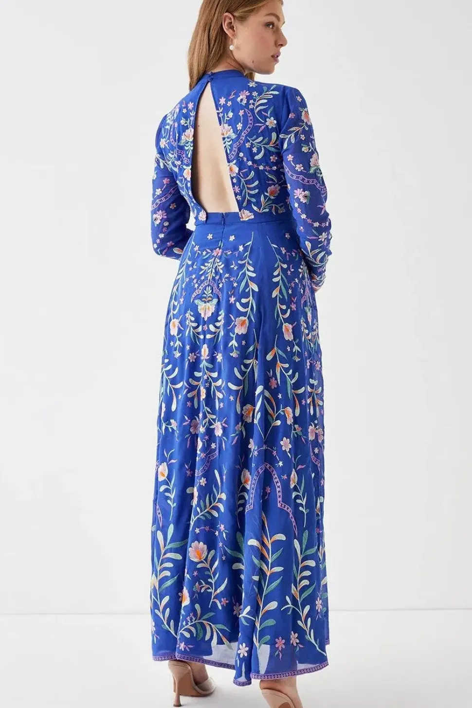 Statement Embroidered Midi Dress