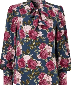 Statement Floral Pussybow Blouse