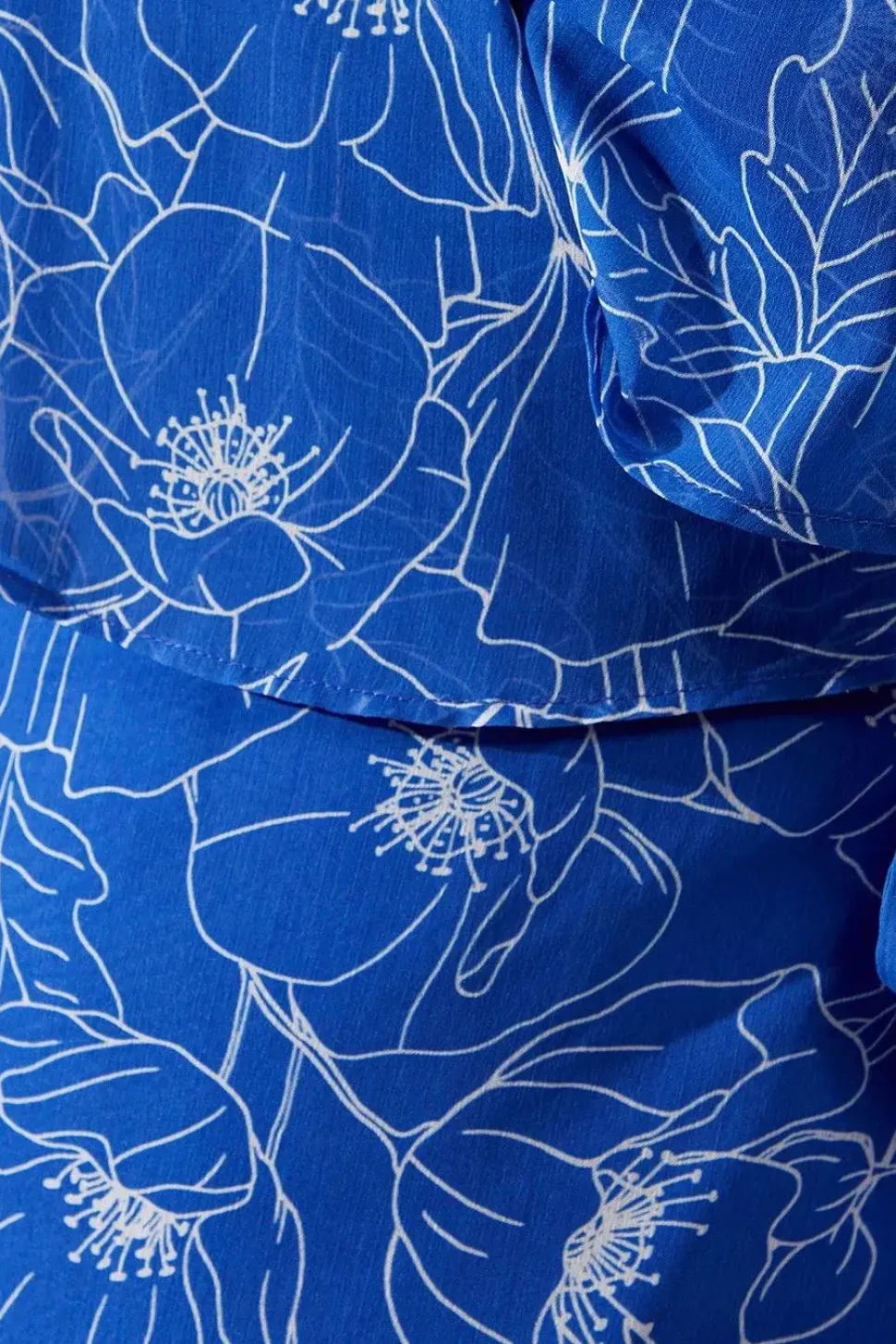 Stencil Floral Cape Sleeve Wrap Dress