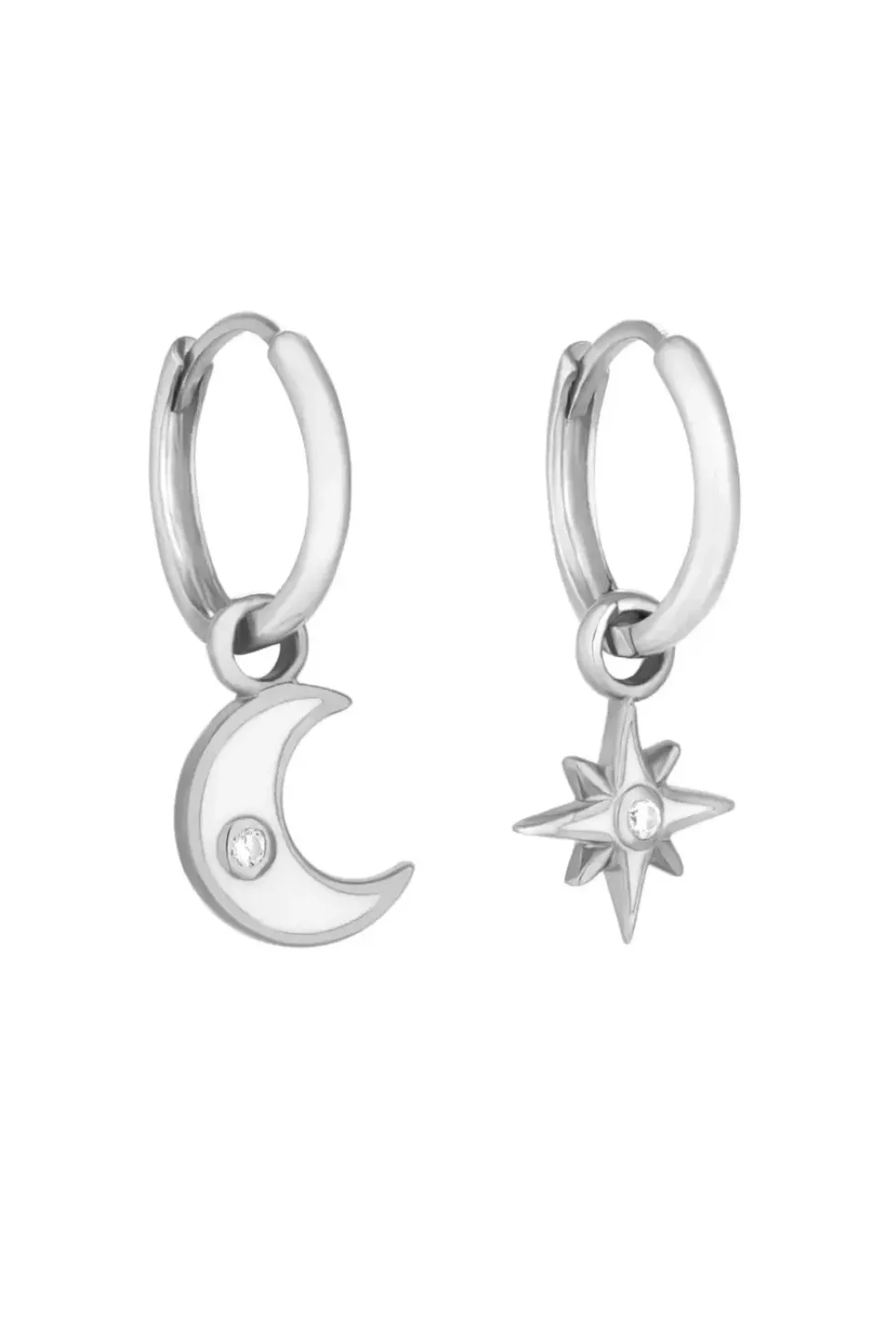 Sterling Silver 925 Celestial Mis Match Earrings