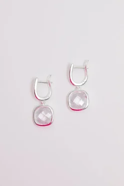 Sterling Silver 925 Cubic Zirconia Hoop Earrings