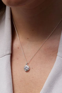 Sterling Silver 925 Cubic Zirconia Knot Set - Gift Boxed
