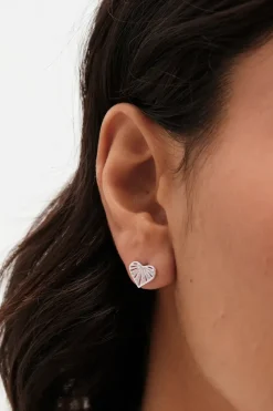 Sterling Silver 925 Cubic Zirconia Mini Crystal Double Besel Stud Earrings