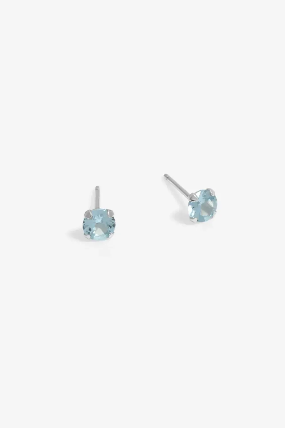 Sterling Silver 925 Cubic Zirconia Topaz Round 8mm Stud Earrings