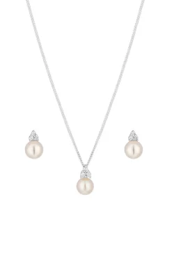 Sterling Silver 925 Freshwater Pearl Set - Gift Boxed