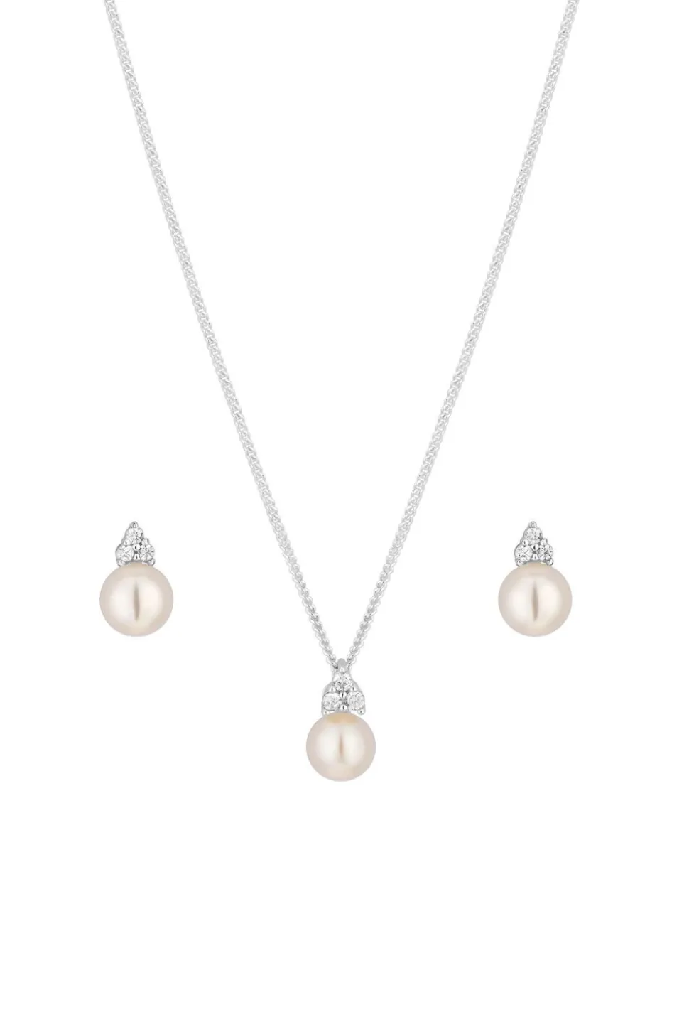 Sterling Silver 925 Freshwater Pearl Set - Gift Boxed