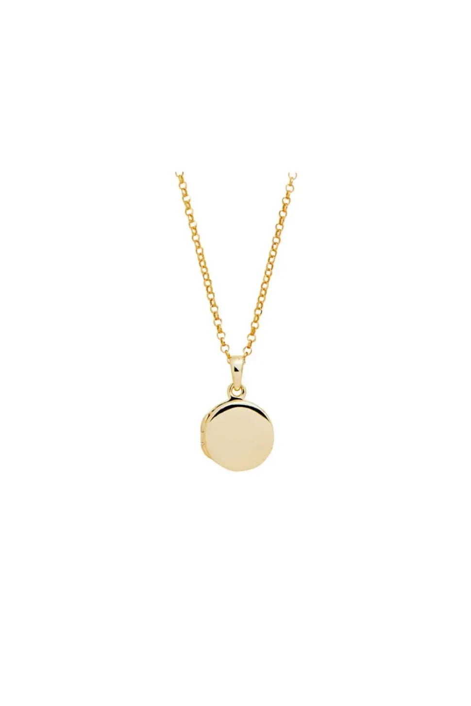 Sterling Silver Gold Round Locket