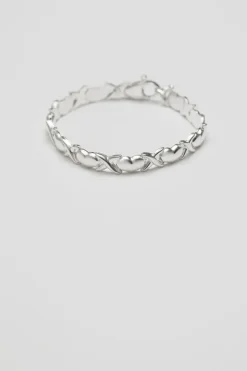 Sterling Silver 925 Heart Kiss Bracelet