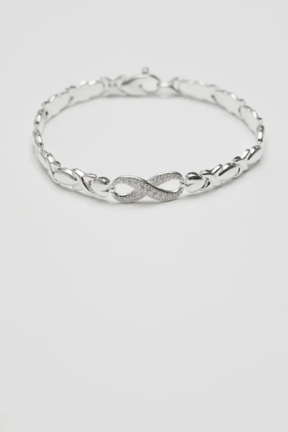 Sterling Silver 925 Infinity Kiss Bracelet