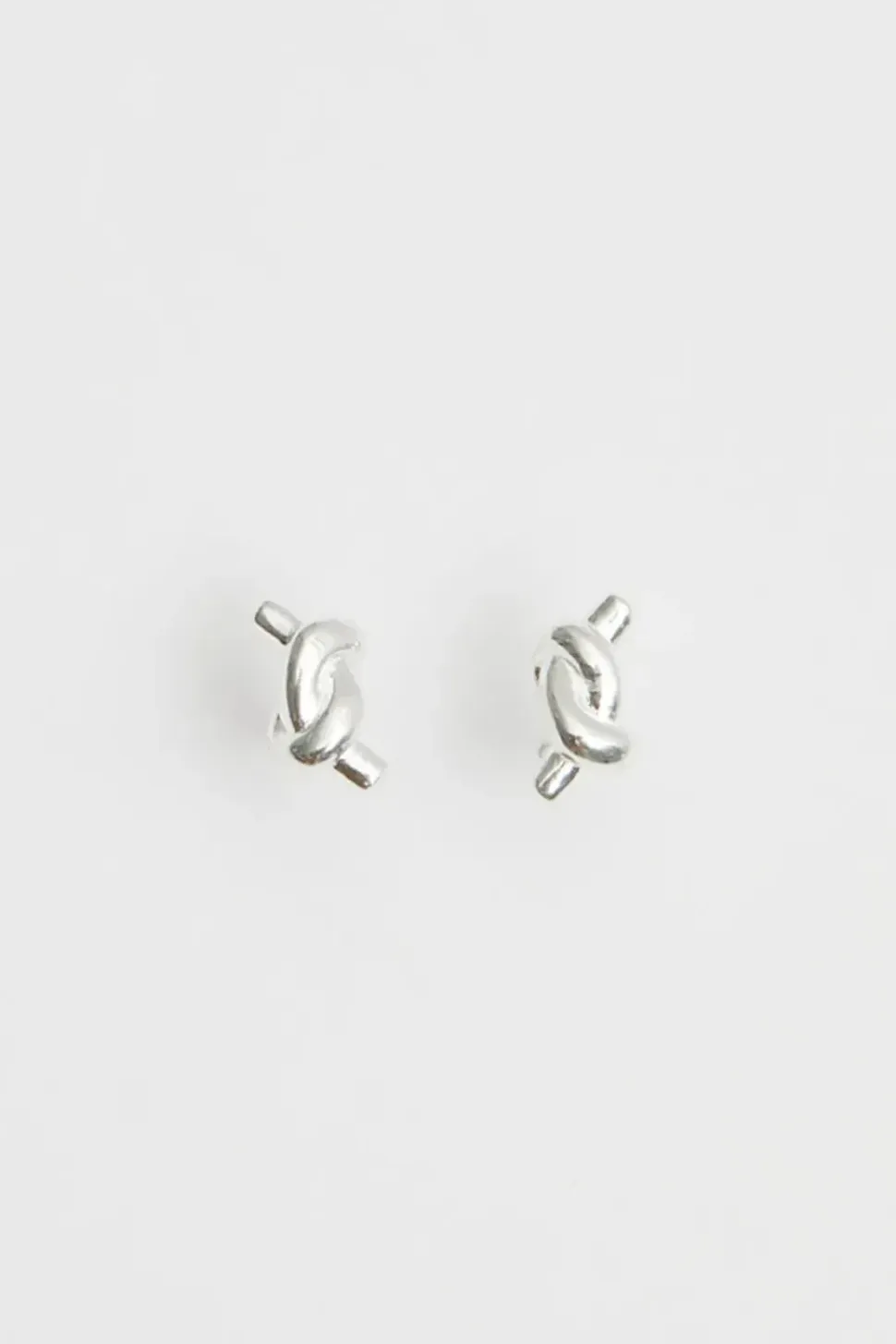 Sterling Silver 925 Knotted Stud Earrings