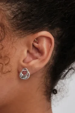 Sterling Silver 925 Organic Twisted Earrings