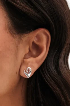 Sterling Silver 925 Polished Angular Hoop Earrings