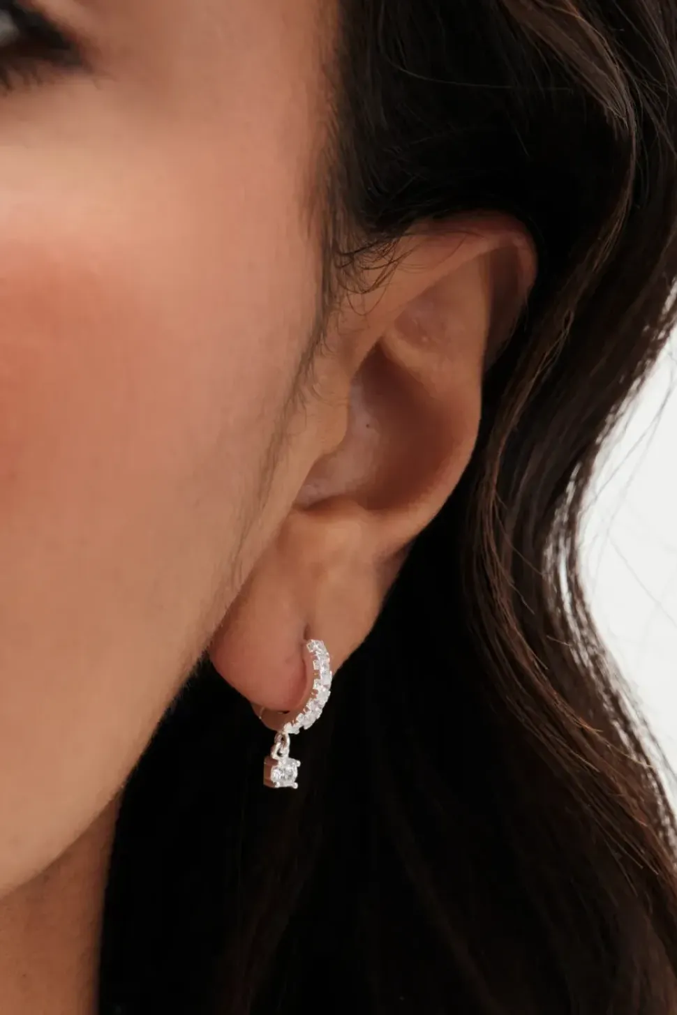 Sterling Silver 925 Polished Double Row Ridge Drop Earrings