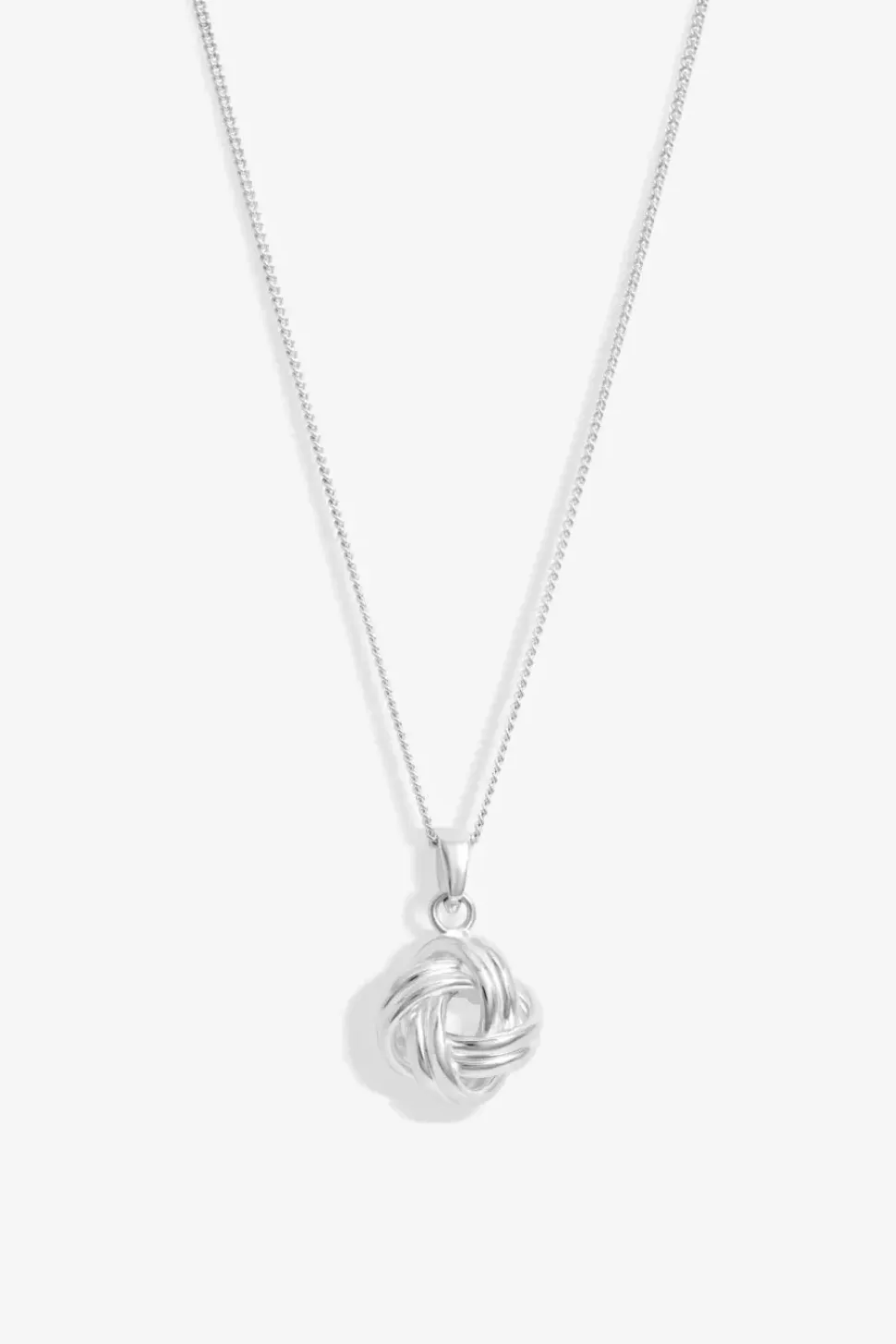 Sterling Silver 925 Polished Knotted Pendant