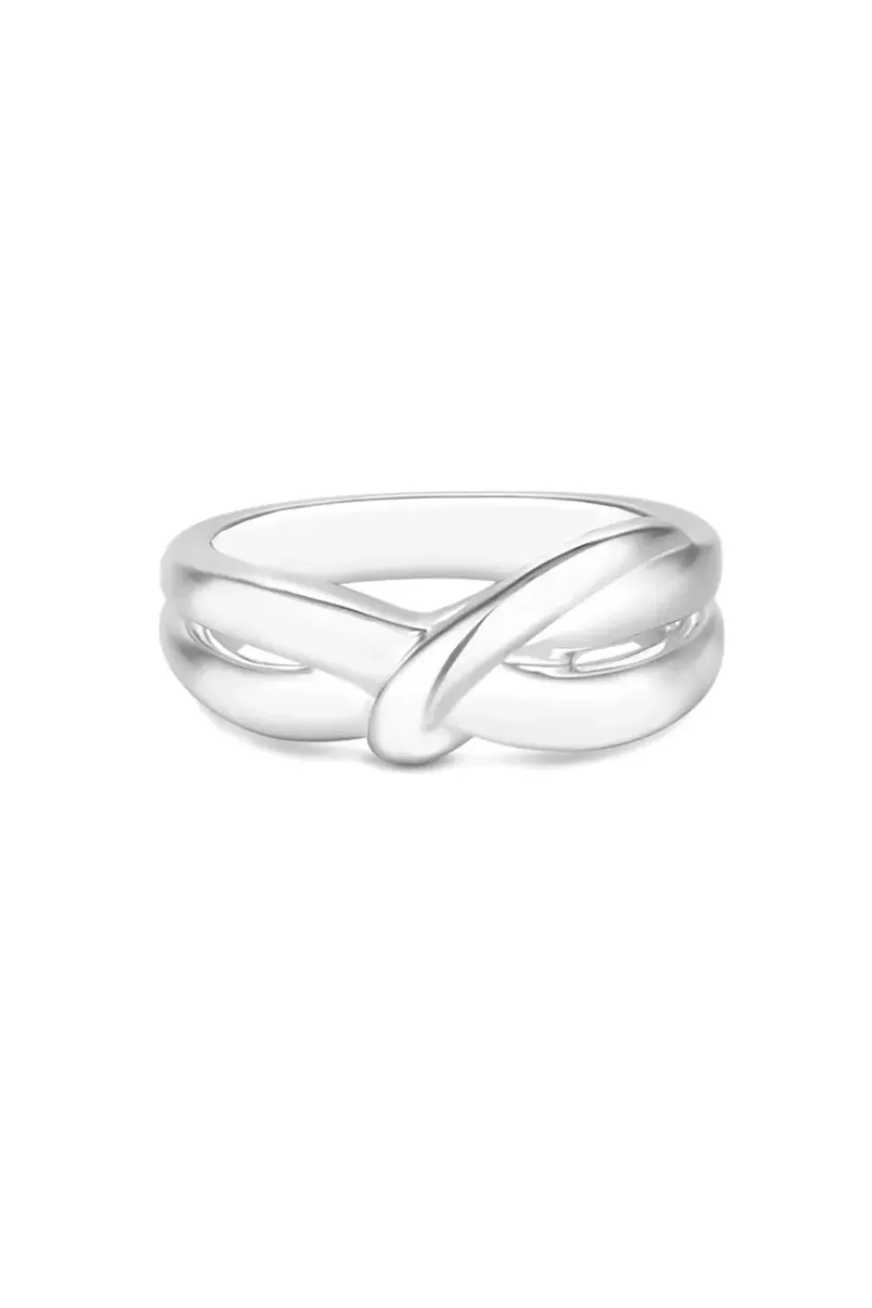 Sterling Silver 925 Polished Knotted Ring