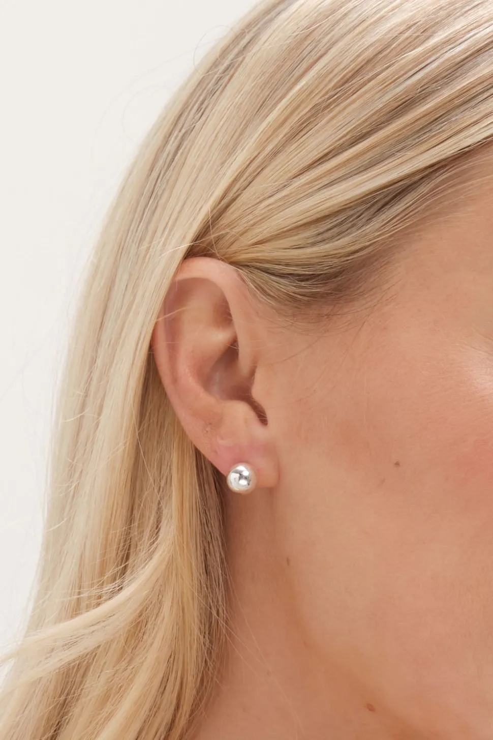 Sterling Silver 925 Polished Orb Stud Earrings