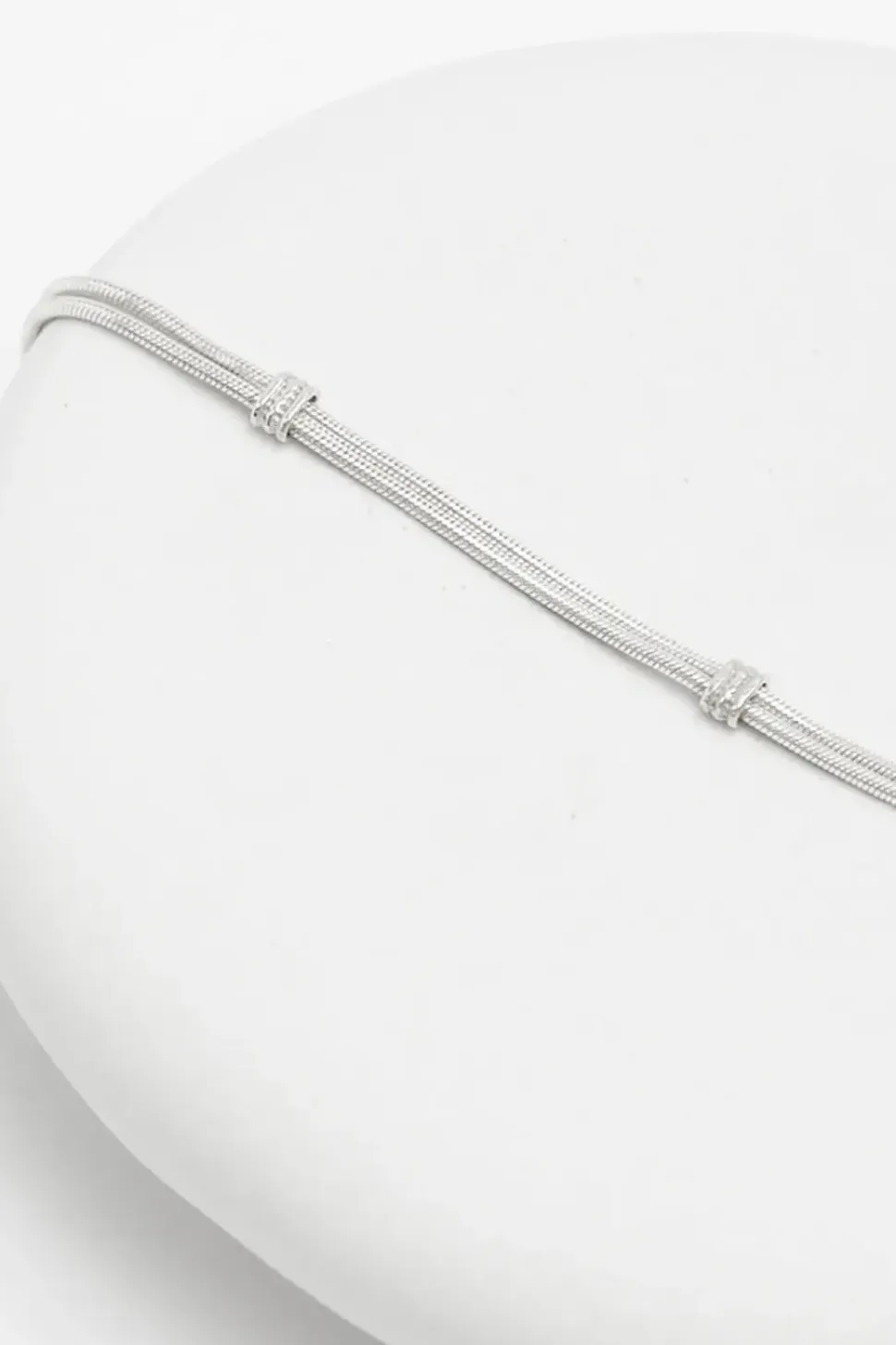 Sterling Silver 925 Polished Slinky Station Bracelet