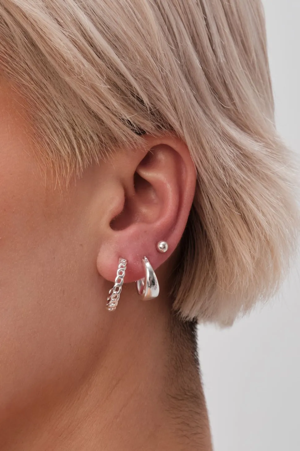 Sterling Silver 925 Polished Small Hoop Earrings