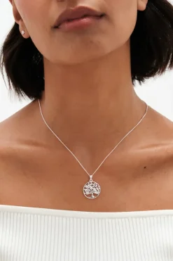 Sterling Silver 925 Silver Tree of Life Pendant Necklace
