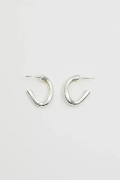 Sterling Silver 925 Twisted Hoop Earrings