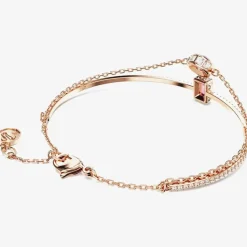 Stilla Pink Mixed Cuts Rose Gold Tone Plated Bangle 5668243 (M)