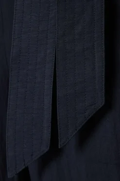 Stitch Detail Belted Wide Leg Trouser