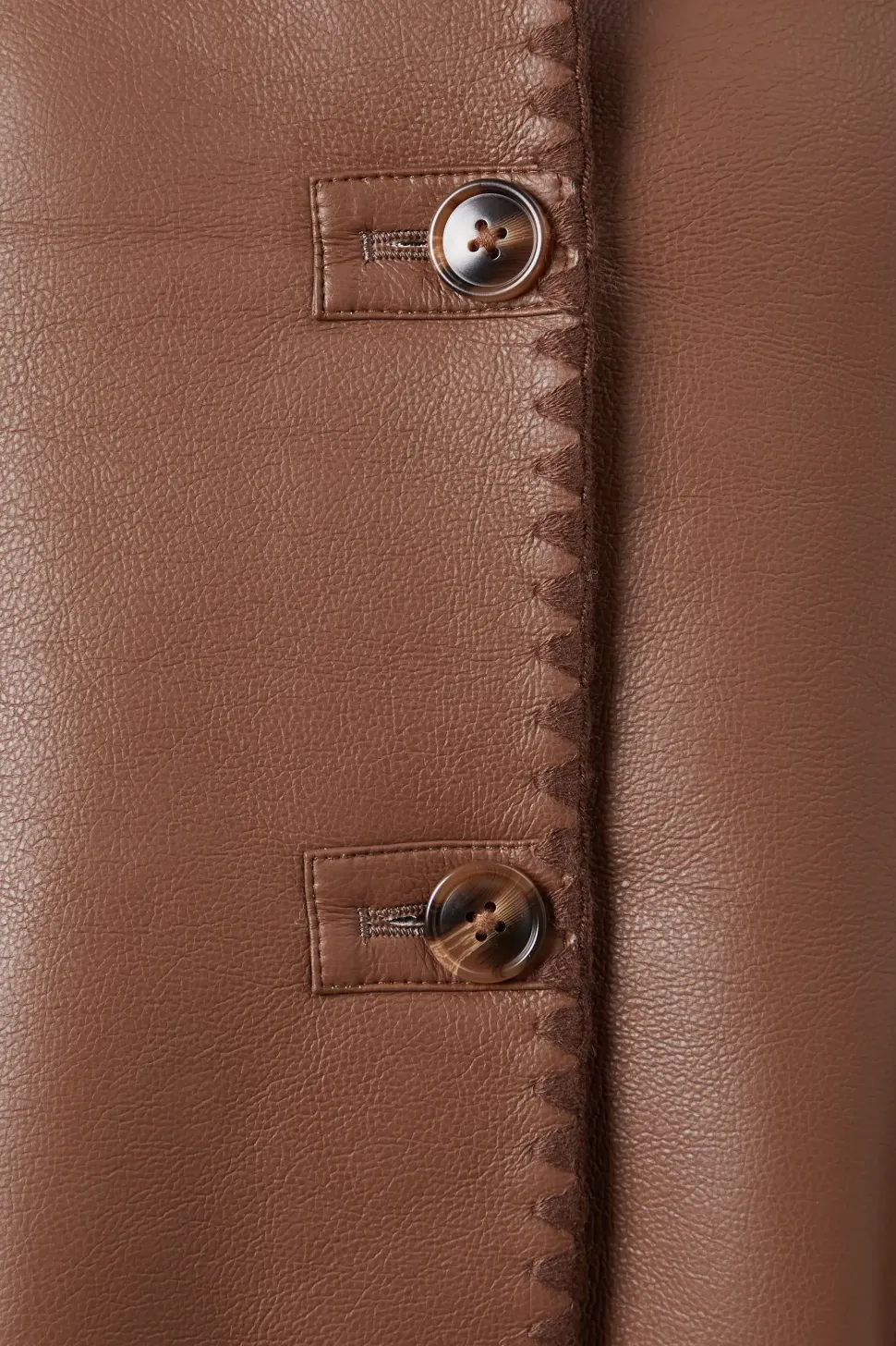 Stitch Detail Shearling Bonded Jacket
